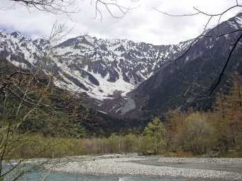 河童橋寄り穂高連峰
